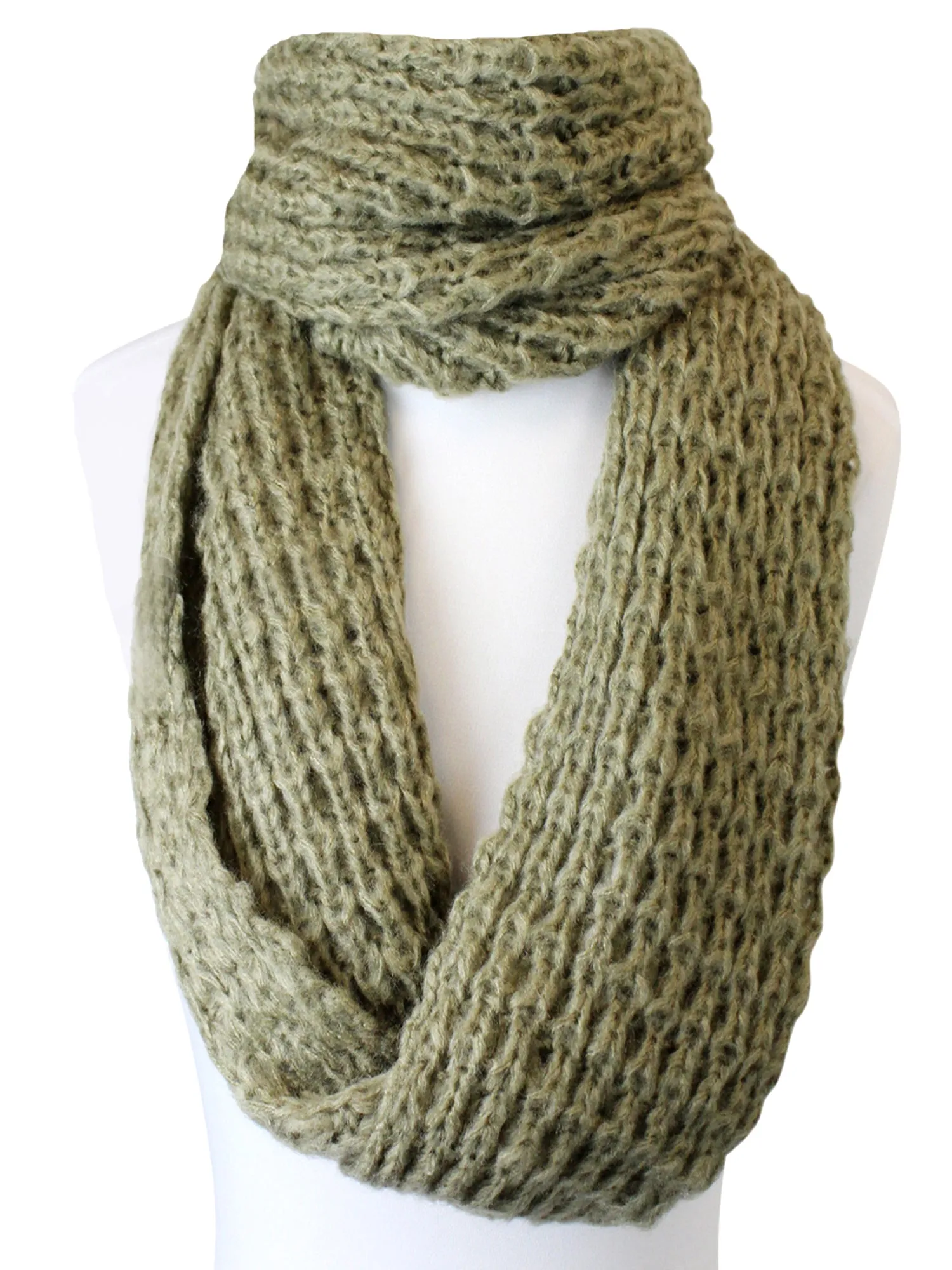 Mohair Winter Knit Infinity Scarf