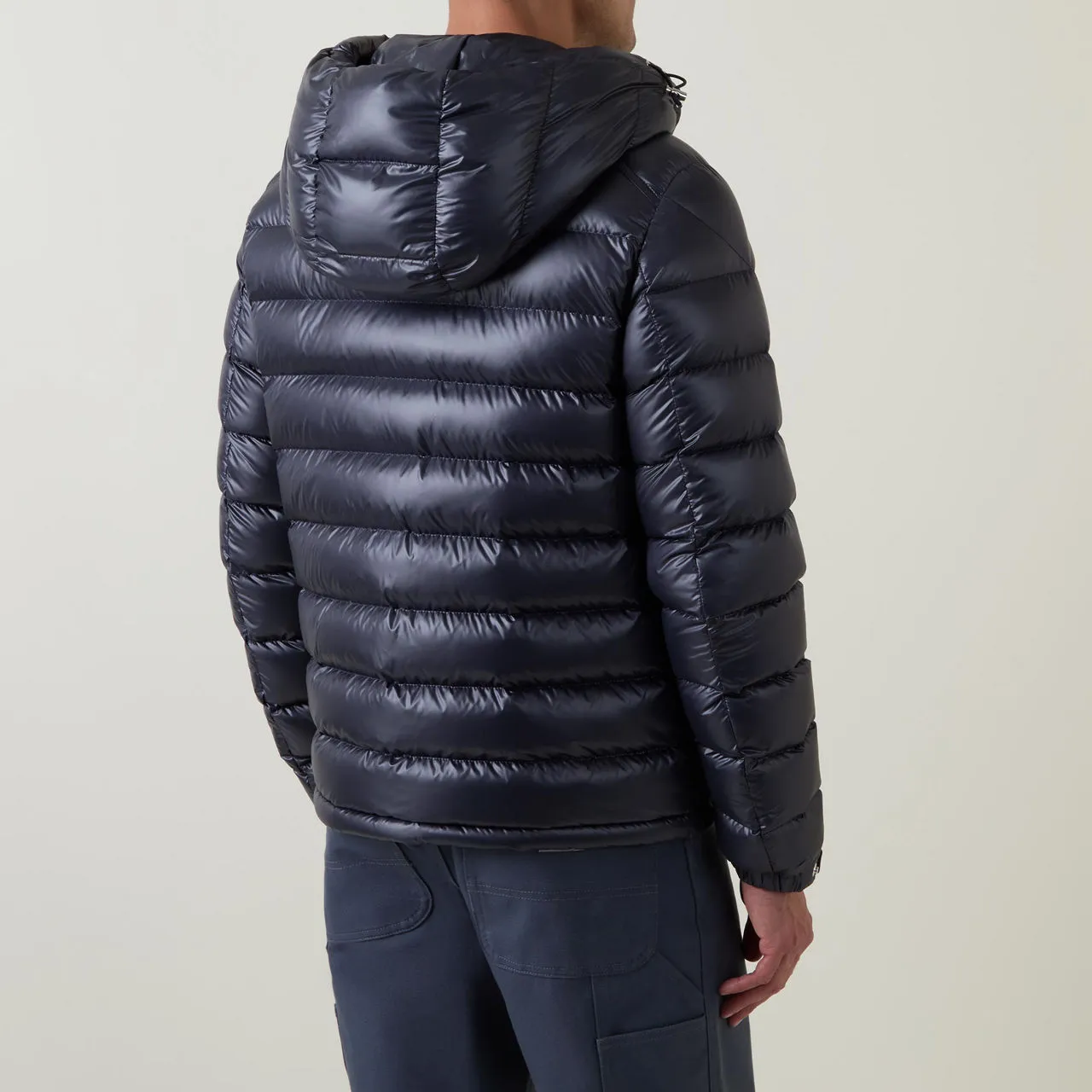 MONCLER Besines Short Down Jacket - Navy