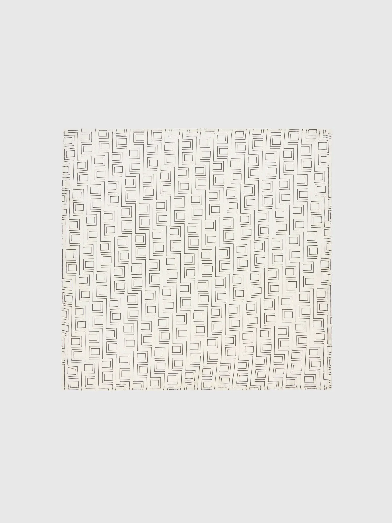 MONOGRAM SILK SCARF | Crème