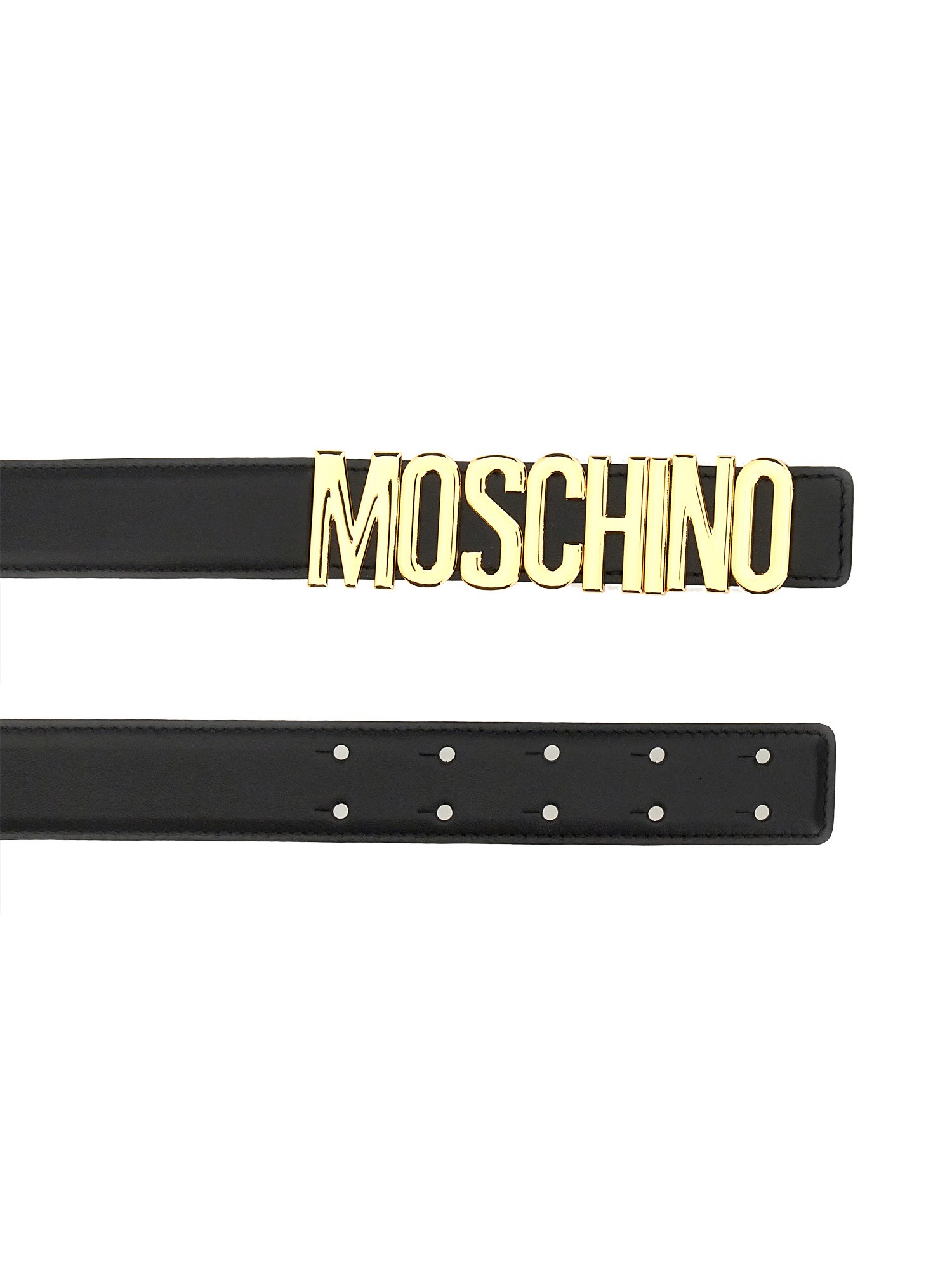 MOSCHINO    LEATHER LOGO BELT