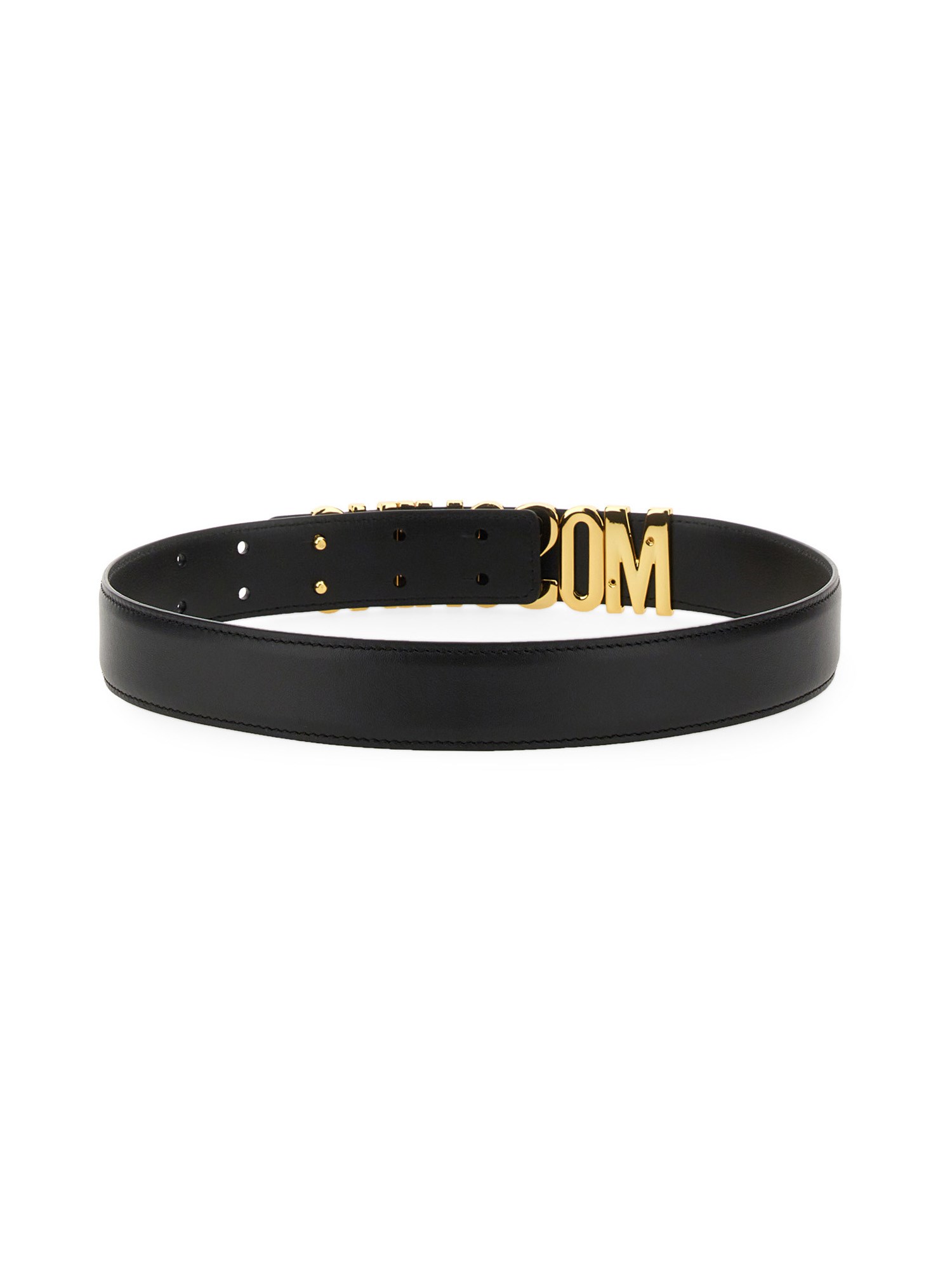 MOSCHINO    LEATHER LOGO BELT