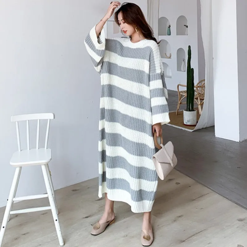 New Loose  Vintage Long Knit Dress