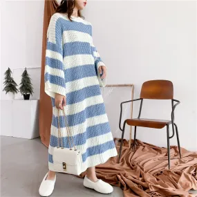 New Loose  Vintage Long Knit Dress