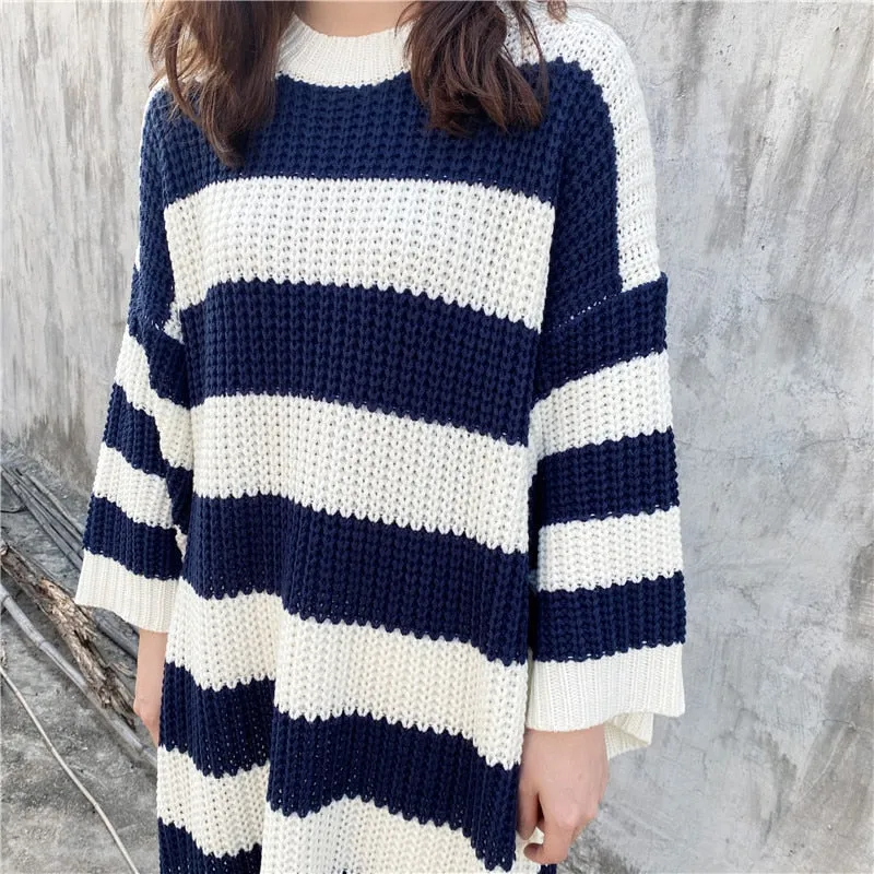 New Loose  Vintage Long Knit Dress