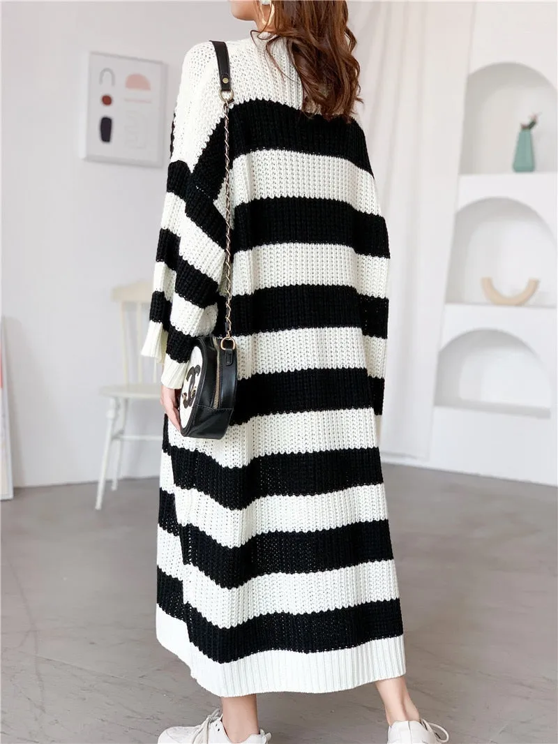 New Loose  Vintage Long Knit Dress