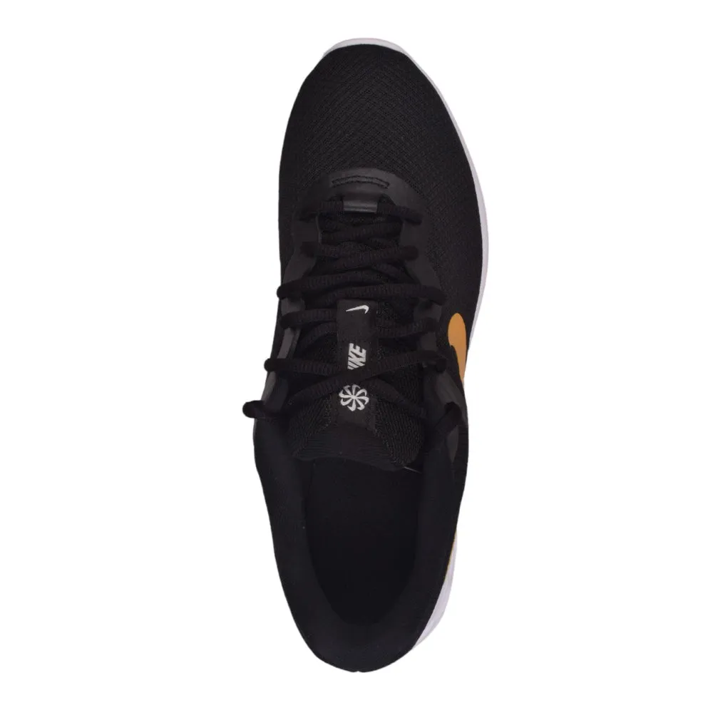 NIKE Men's Revolution 6 NN Running Shoe (Black/University Gold)