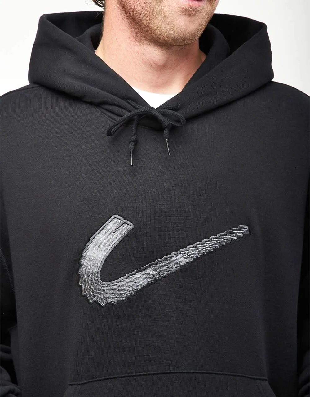 Nike SB N Swoosh Pullover Hoodie - Black/White