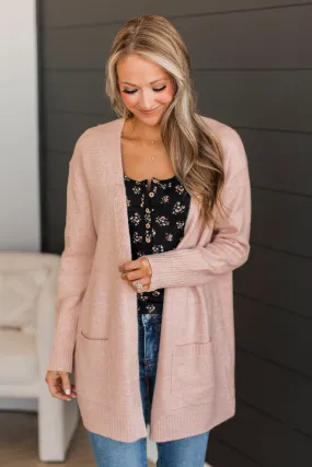 One That Got Away Knit Cardigan- Dusty Pink