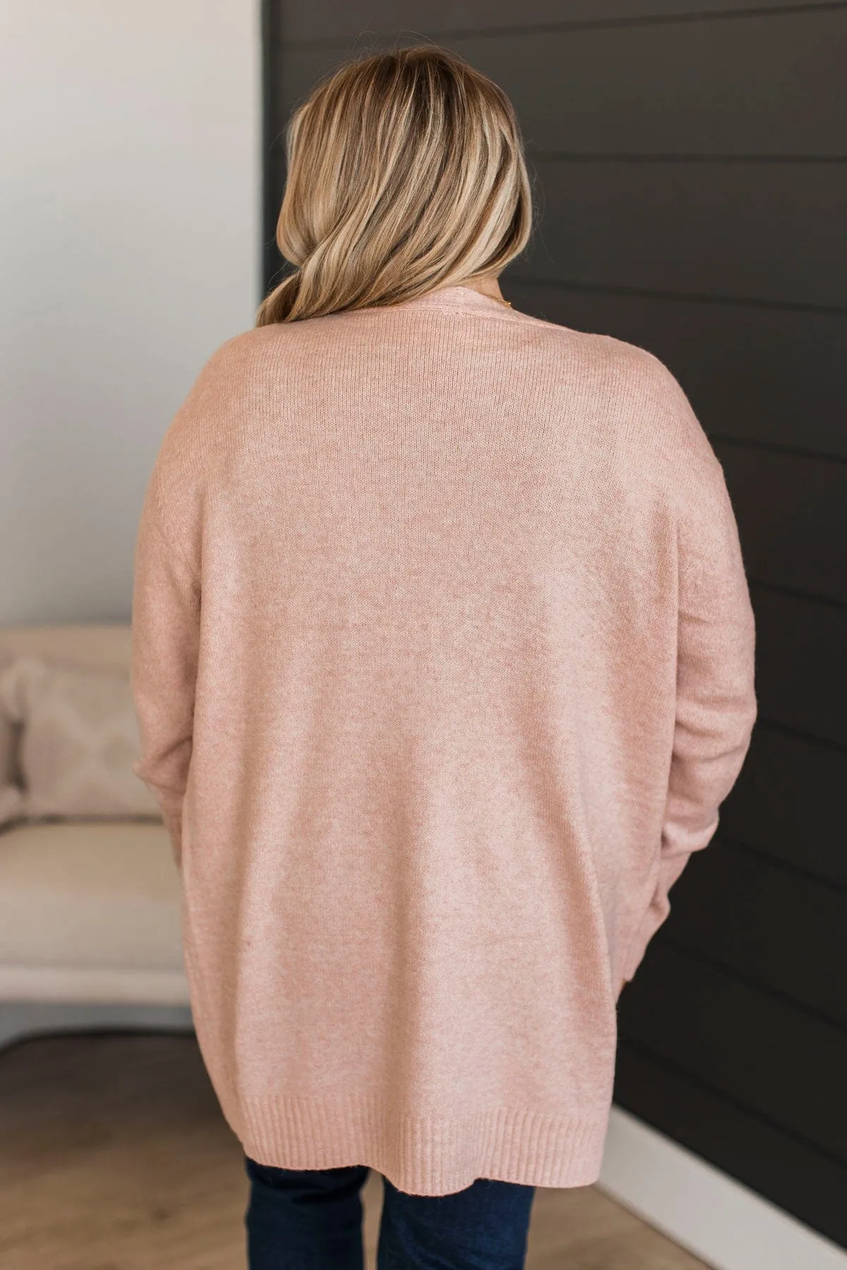 One That Got Away Knit Cardigan- Dusty Pink