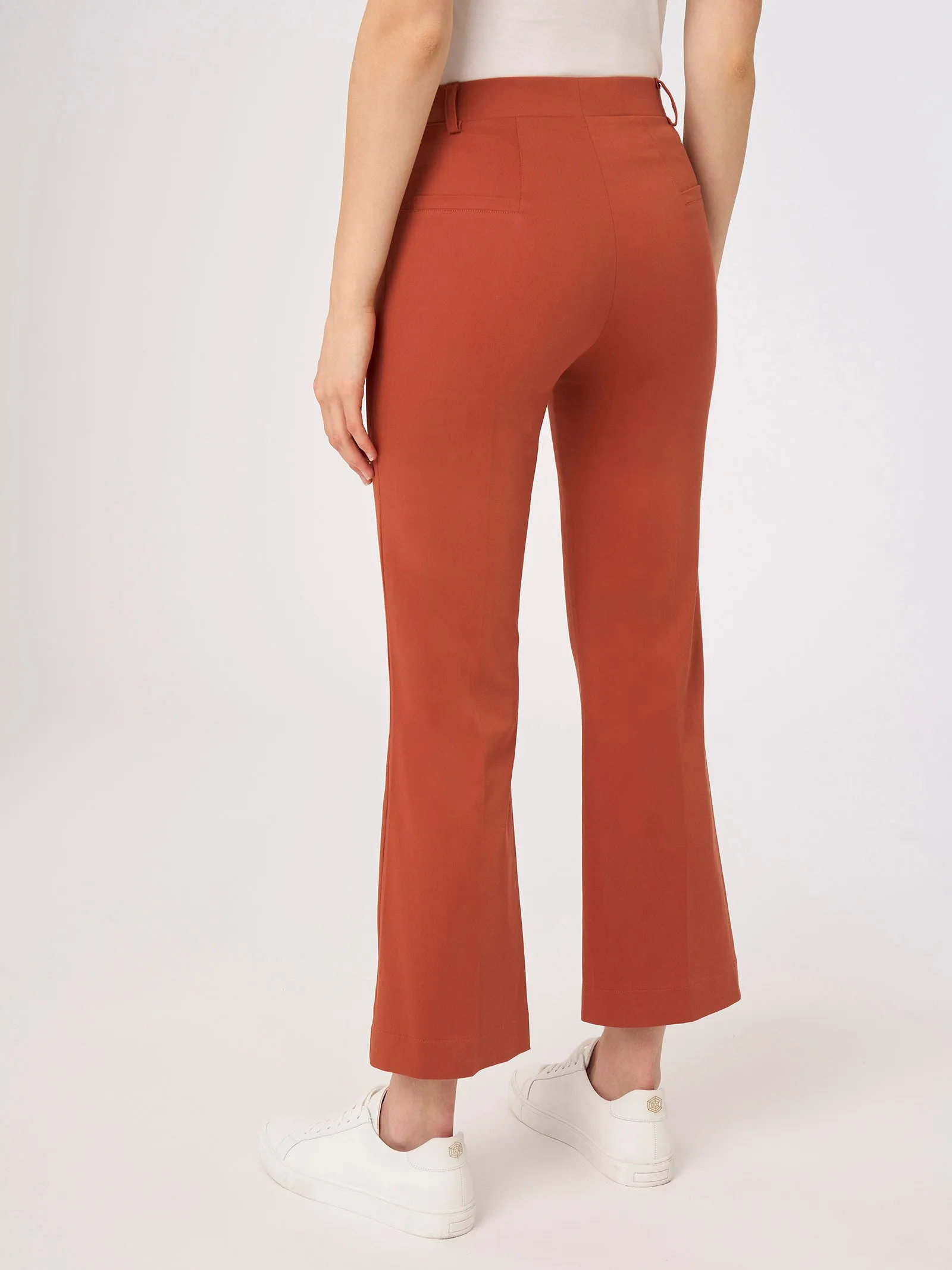 Pantalone Flare in Satin Power - Baked Clay