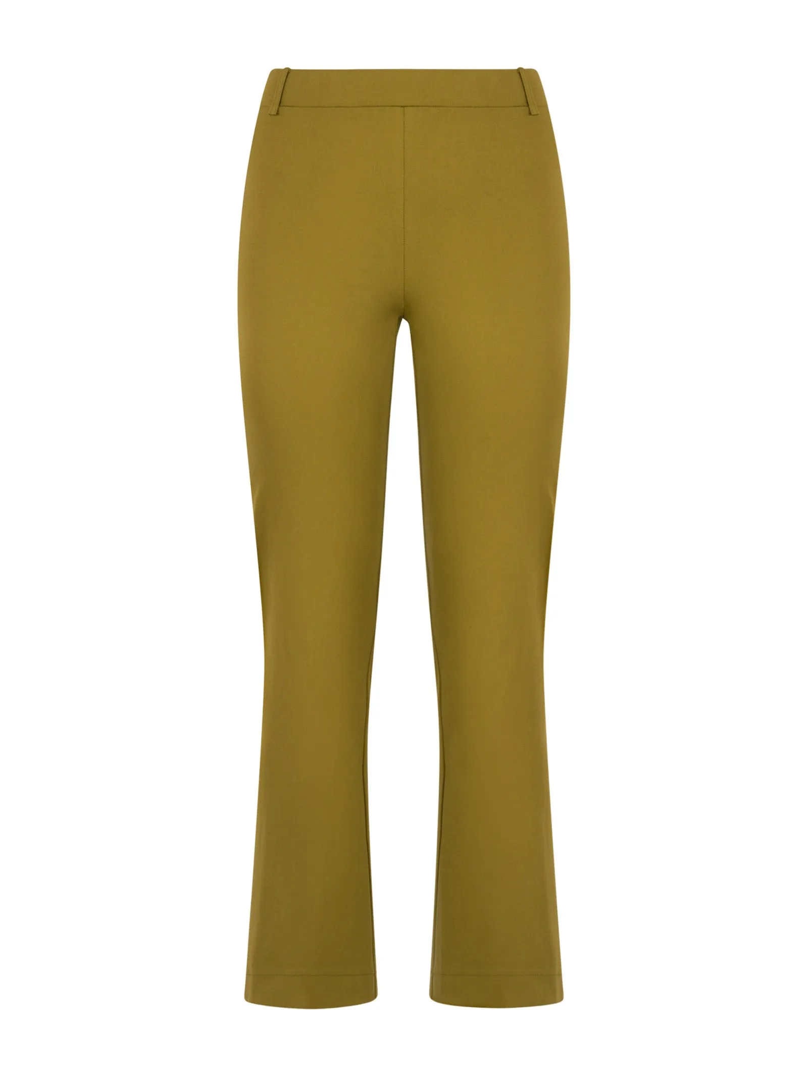 Pantalone Flare in Satin Power - Green Moss