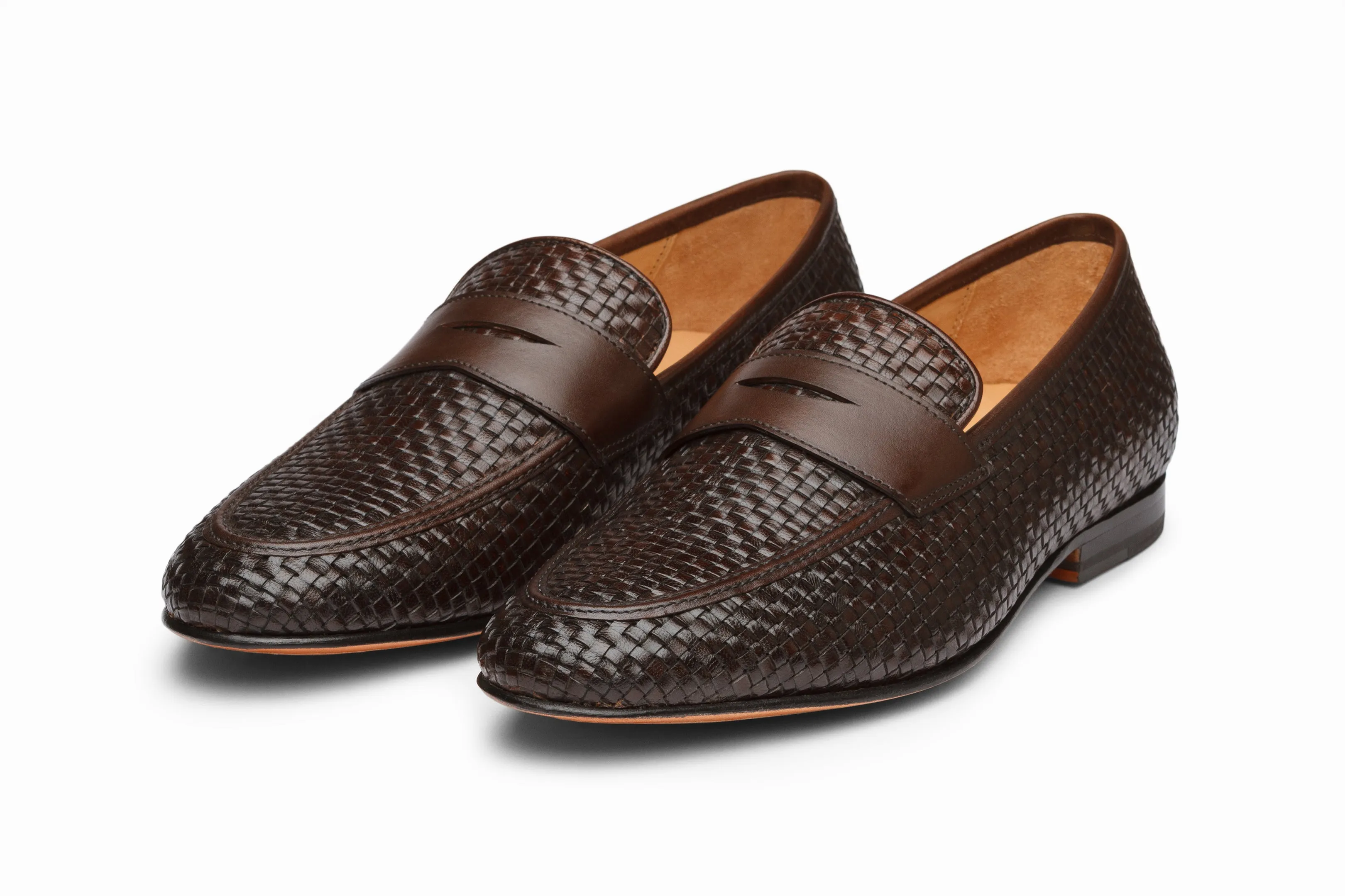 Penny Loafer - Woven Dark Brown