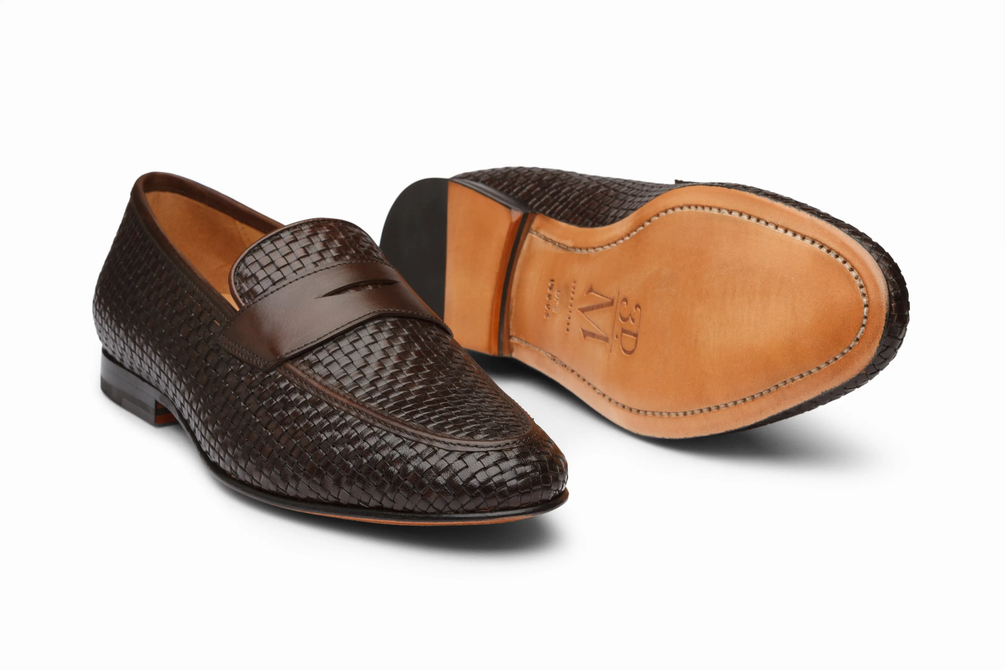 Penny Loafer - Woven Dark Brown