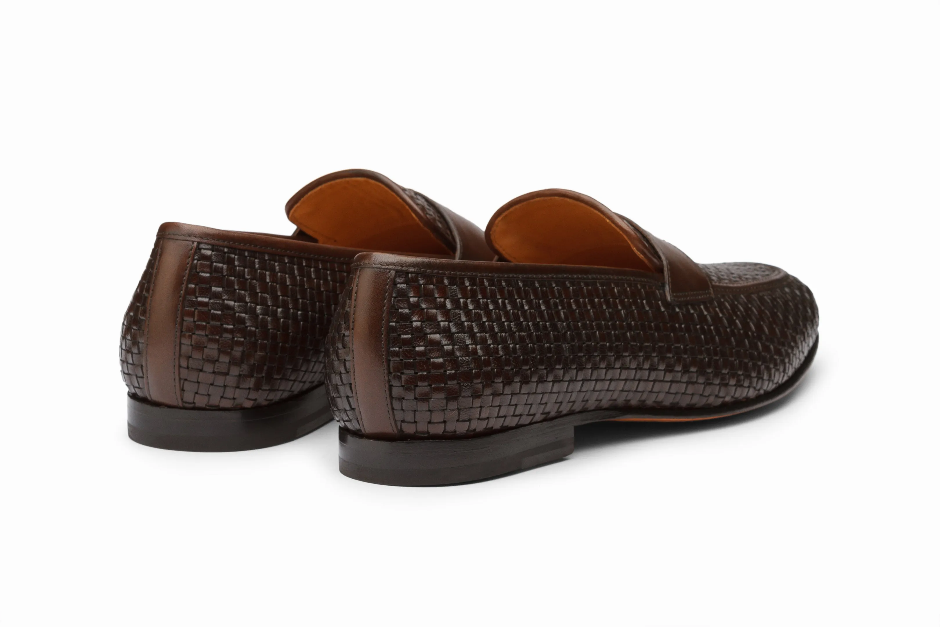 Penny Loafer - Woven Dark Brown