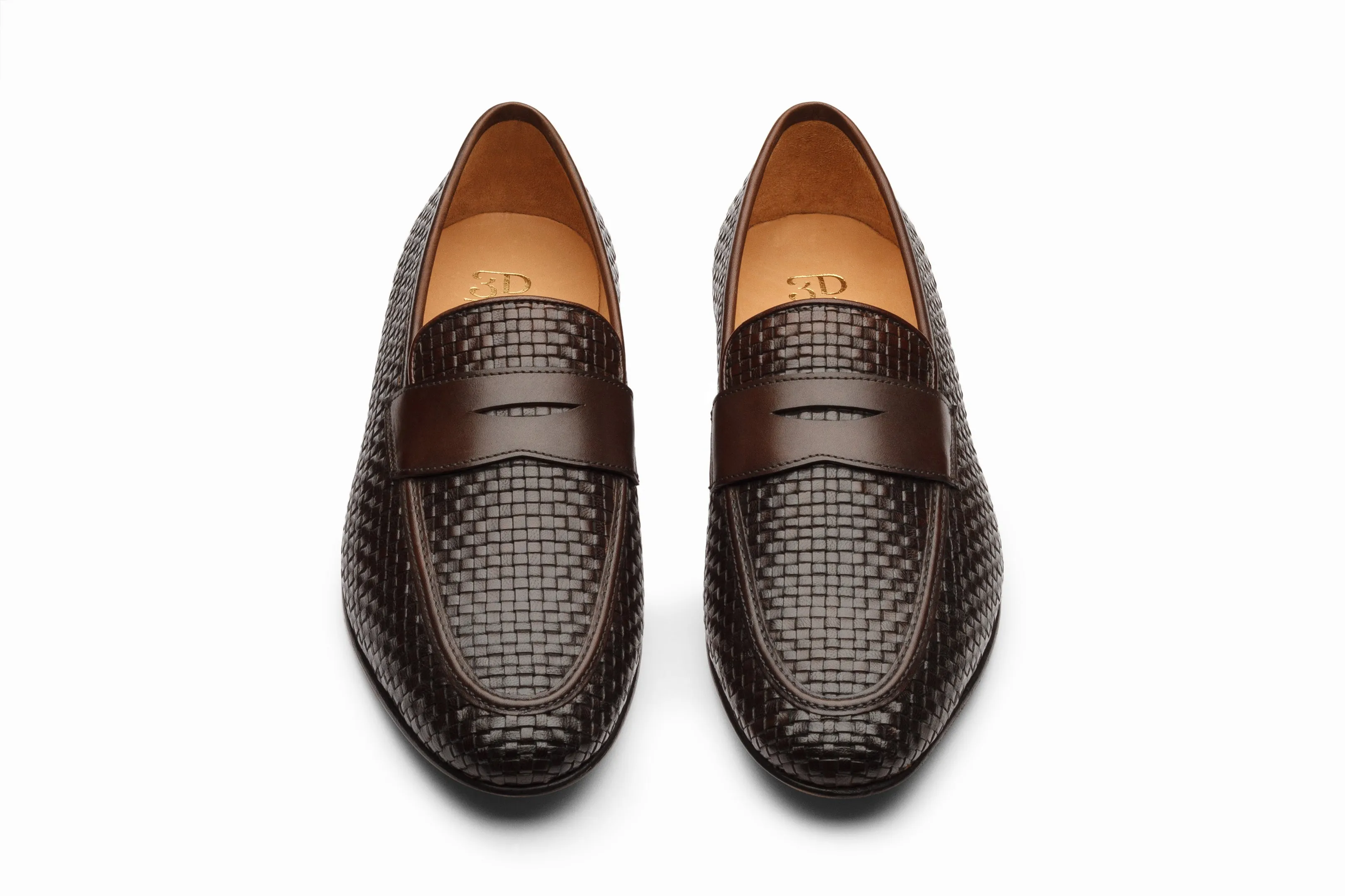 Penny Loafer - Woven Dark Brown