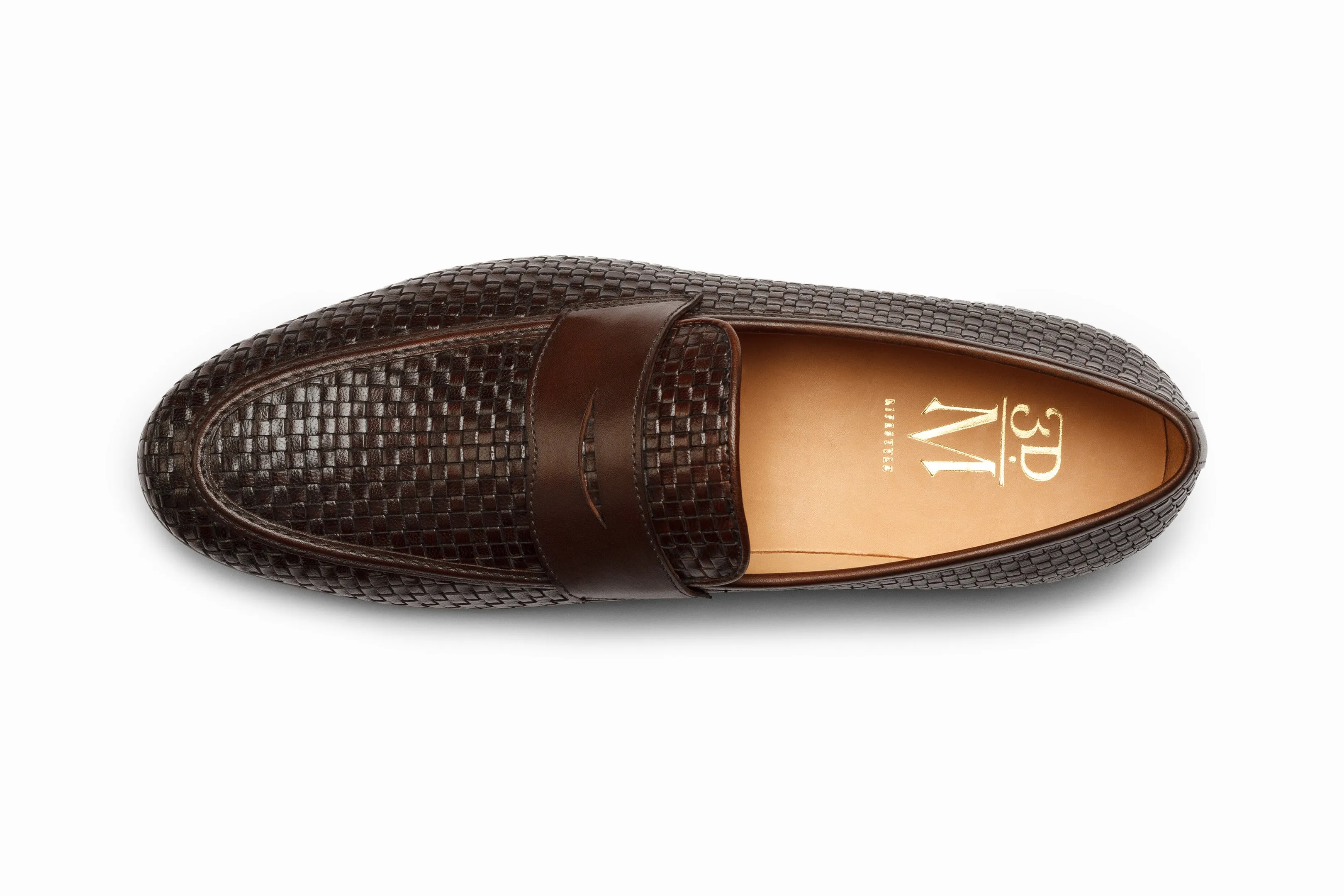 Penny Loafer - Woven Dark Brown