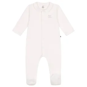 Petit Bateau Baby Collared Pyjamas Marshmallow White