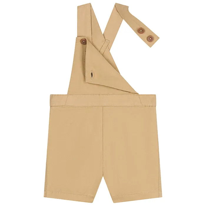 Petit Bateau Baby Short Overalls Facile Beige