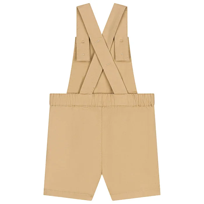 Petit Bateau Baby Short Overalls Facile Beige