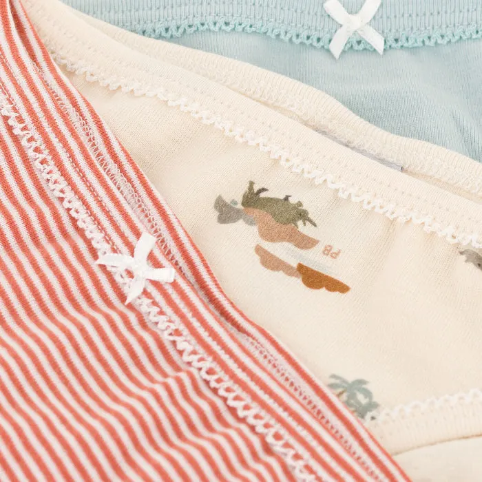 Petit Bateau Child Set Of Three Underwear Desert Print