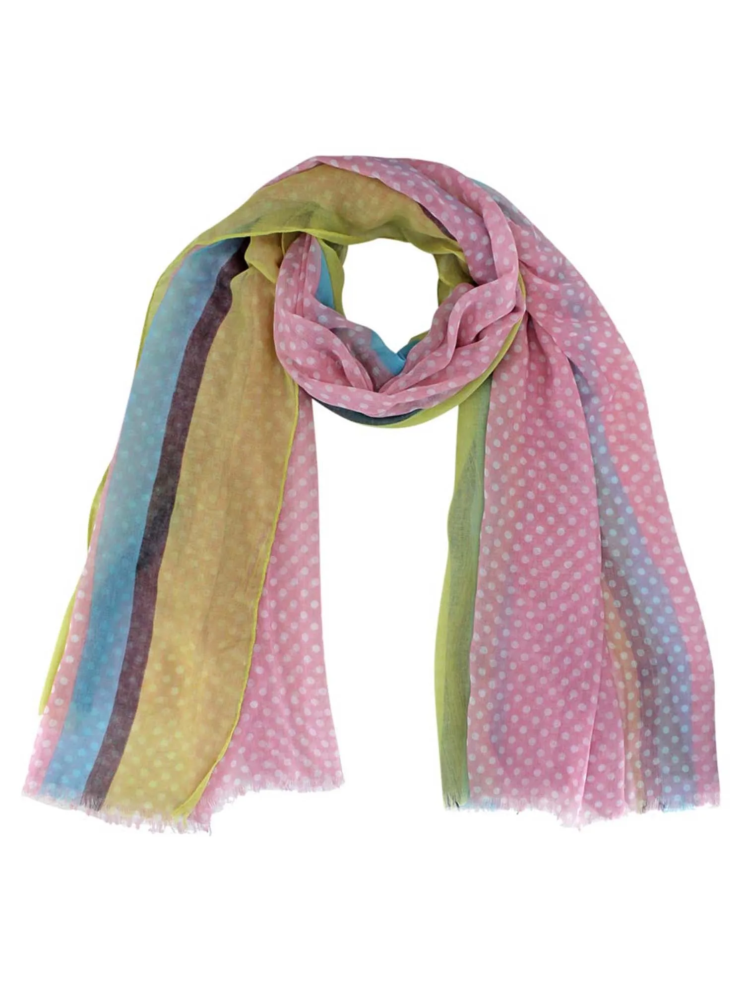 Polka Dot Stripe Scarf