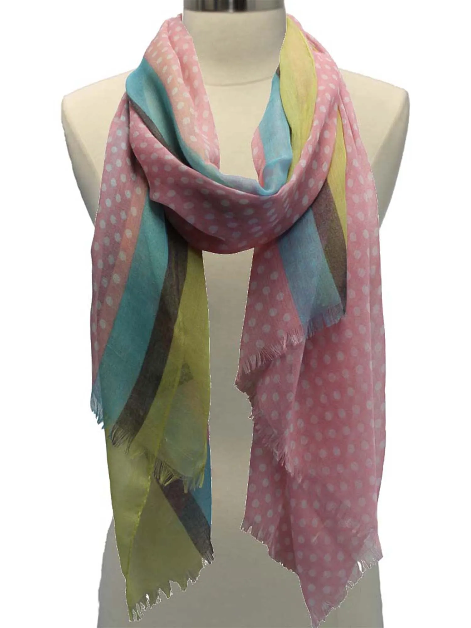 Polka Dot Stripe Scarf