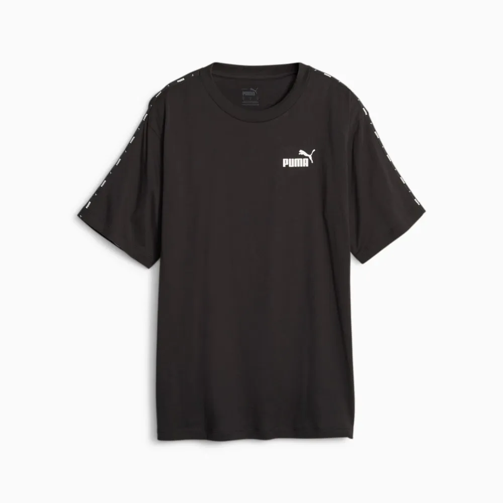 PUMA WOMEN'S ESSENTIALS TAPE BLACK TEE