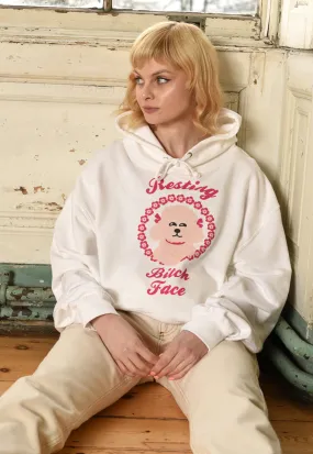 Resting Bitch Face Women's Dog Slogan Hoodie