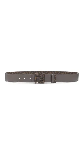 Reversible Leather Belt - Gray