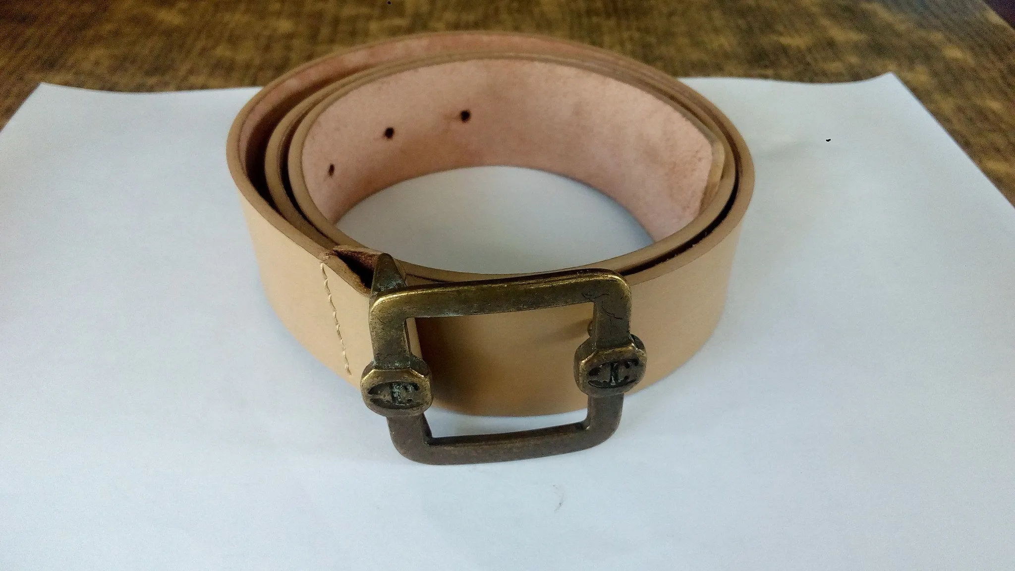 Roberto Cavalli Leather Belt - NUDE