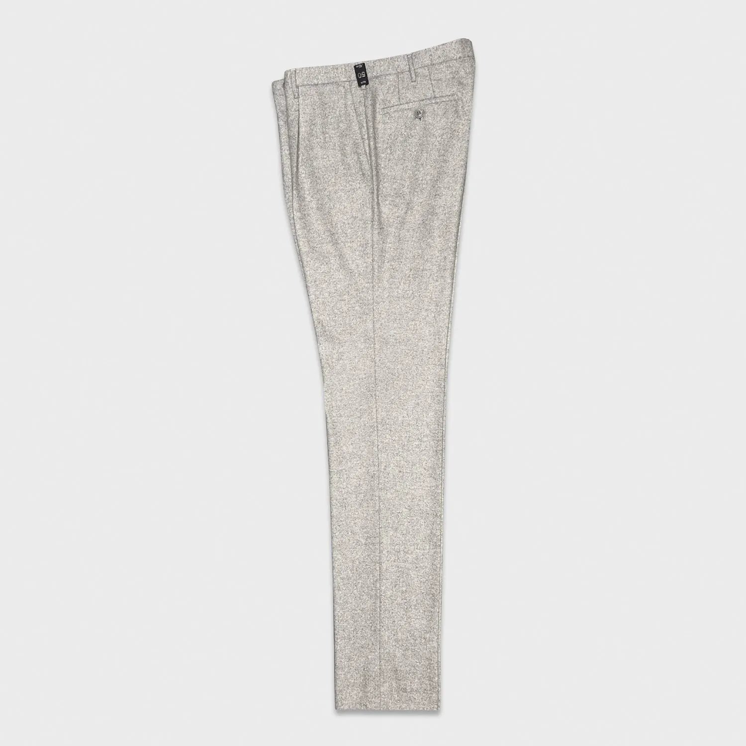 Rota Men's Flannel Wool Trousers Ice Grey