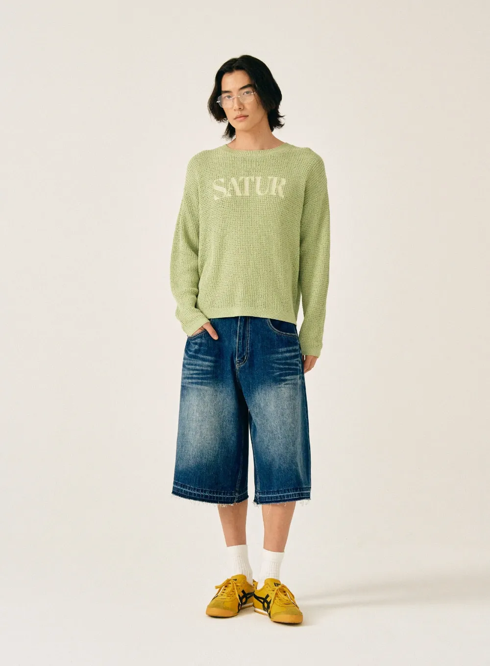 SATUR  |Unisex Street Style Long Sleeves Plain Logo