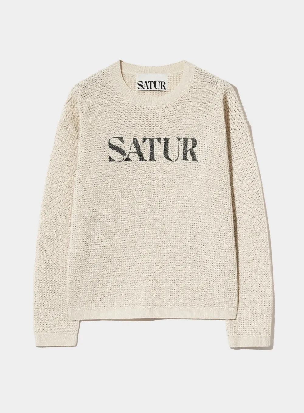 SATUR  |Unisex Street Style Long Sleeves Plain Logo