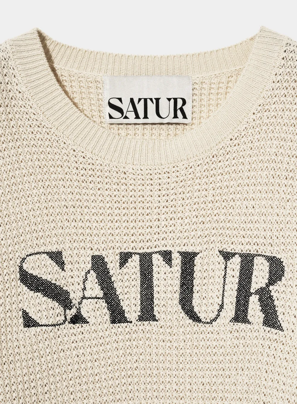 SATUR  |Unisex Street Style Long Sleeves Plain Logo