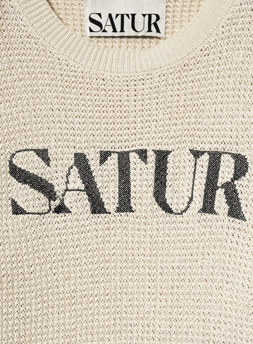 SATUR  |Unisex Street Style Long Sleeves Plain Logo