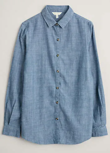 Seasalt Cornwall Blue Sailmaker Chambray Shirt | Grattan