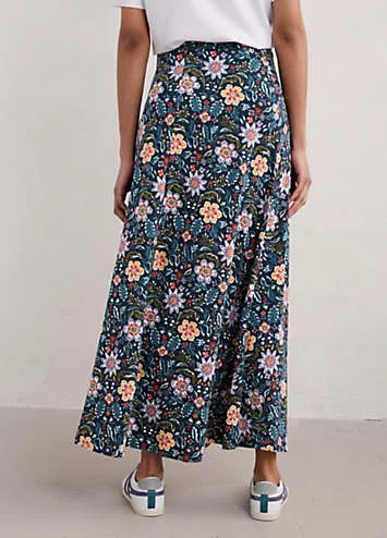 Seasalt Cornwall Multi Rose Jersey Skirt | Grattan