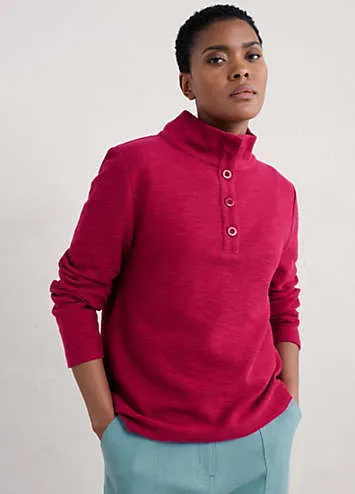 Seasalt Cornwall Pink Last Boat Sweatshirt | Grattan