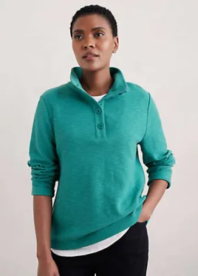 Seasalt Cornwall Teal Last Boat Sweatshirt | Grattan