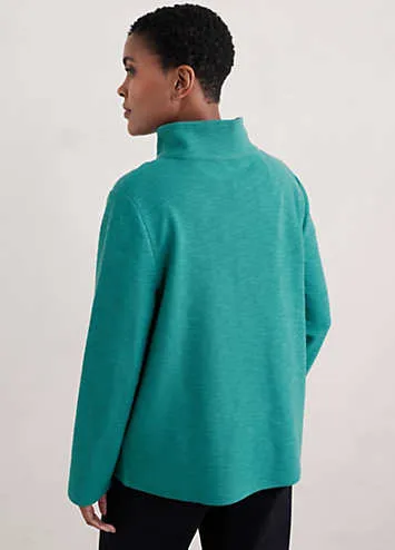 Seasalt Cornwall Teal Last Boat Sweatshirt | Grattan