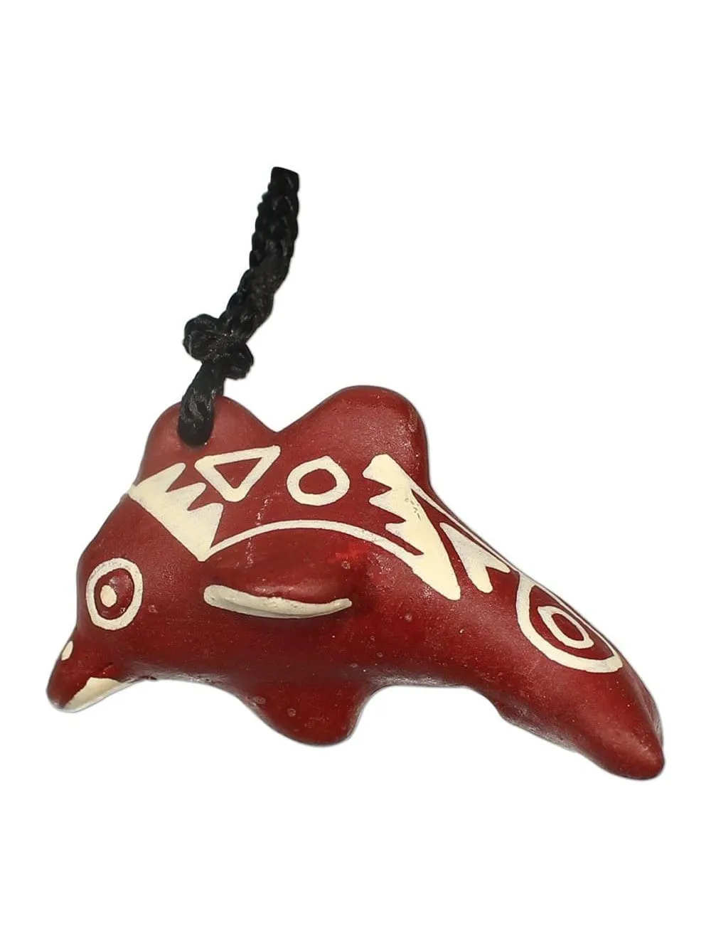 Singing Dolphin Clay Whistle on Cord