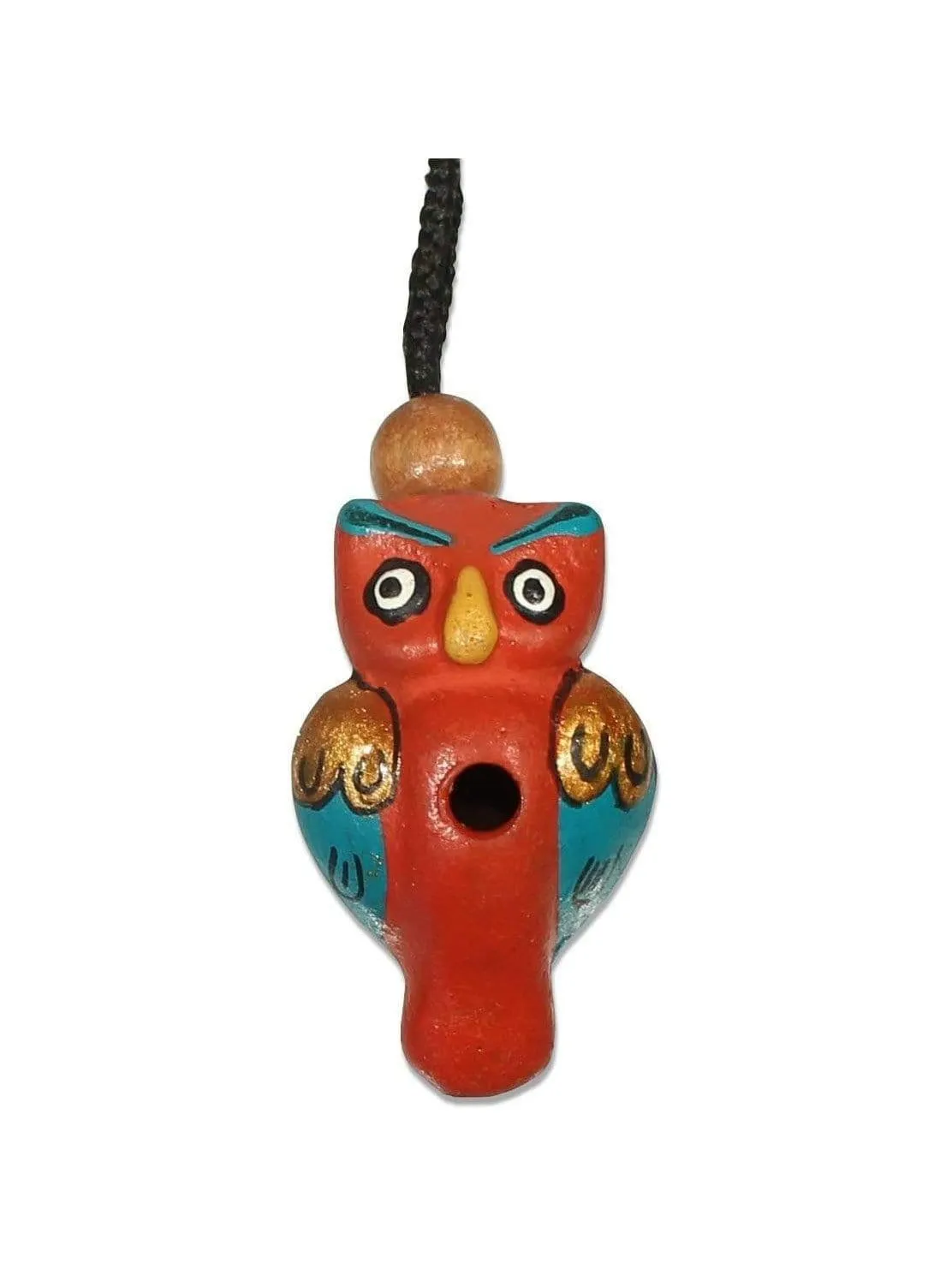 Singing Owl Clay Whistle on Cord