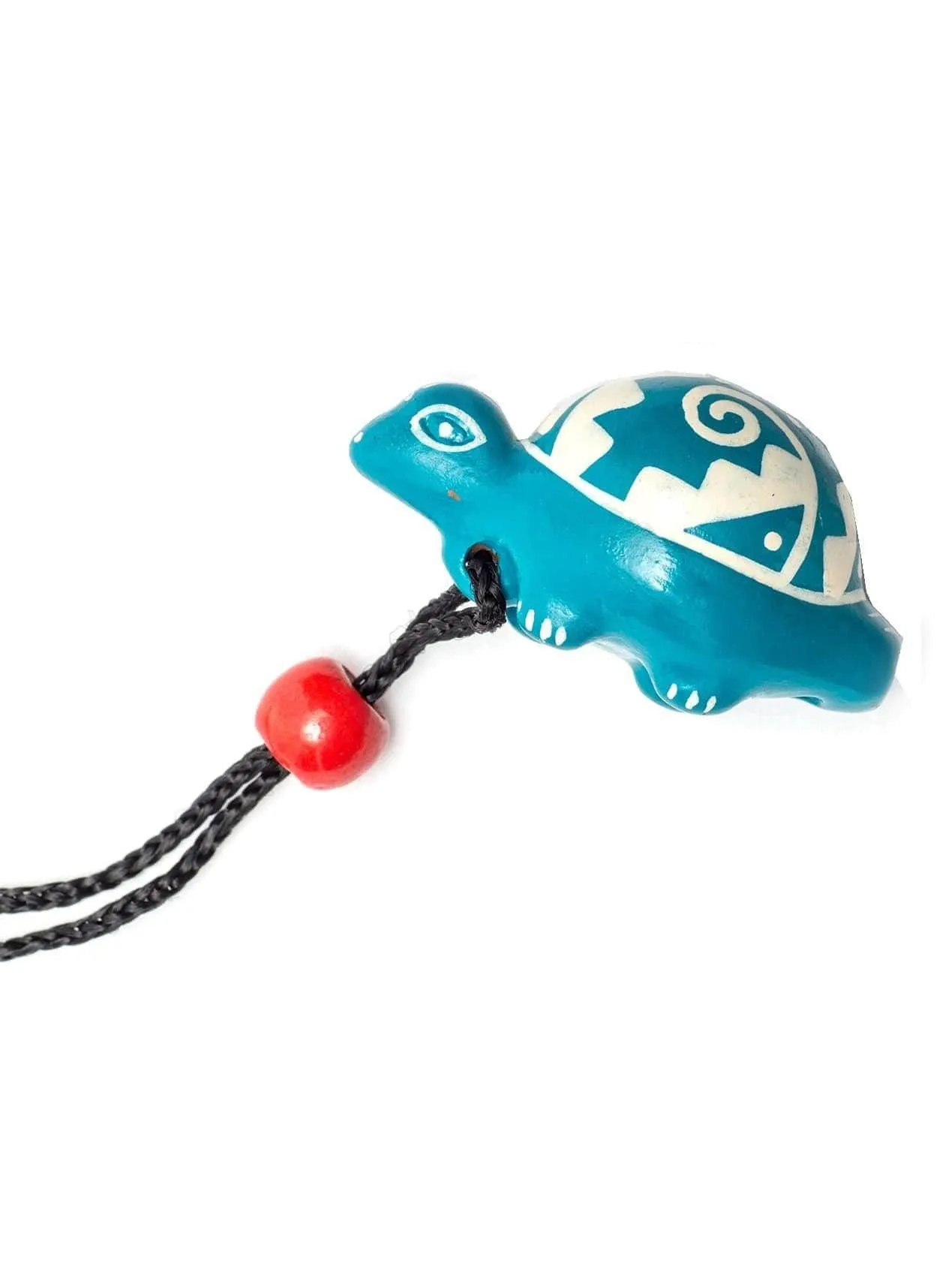 Singing Turtle Clay Whistle on Cord