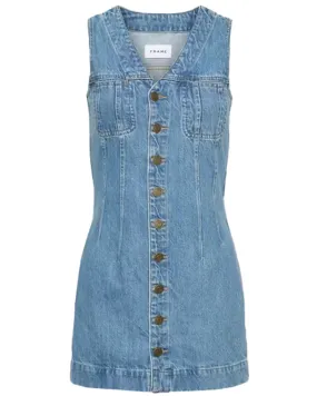 Sleeveless Trucker Pocket Dress in Delaware