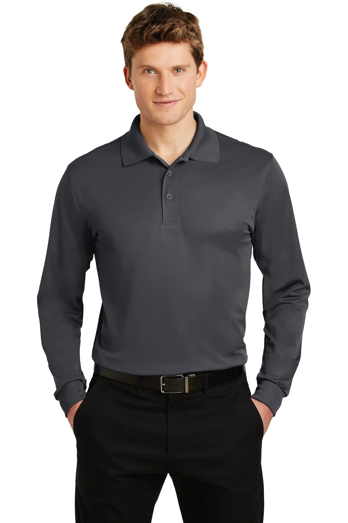 Sport-Tek Men's Long Sleeve Micropique Sport-Wick Polo