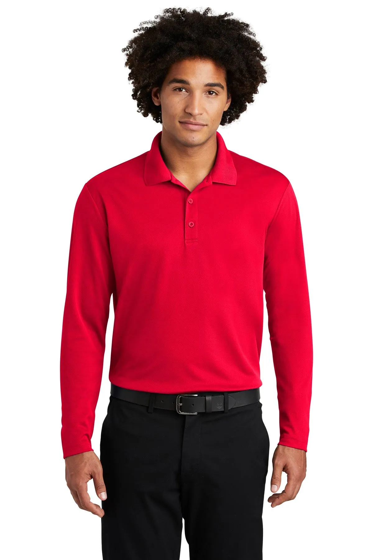 Sport-Tek Men's PosiCharge RacerMesh Long Sleeve Polo