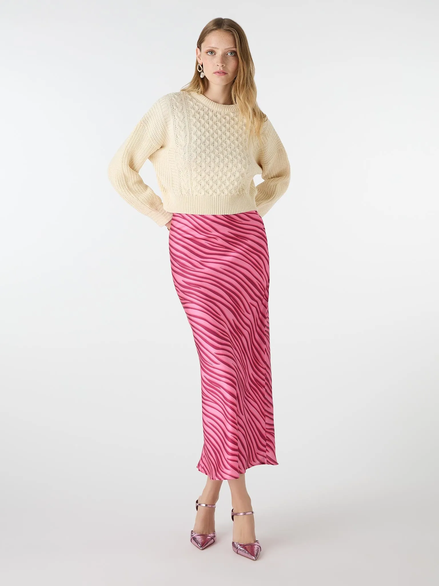 Stella Skirt in Pink Zebra