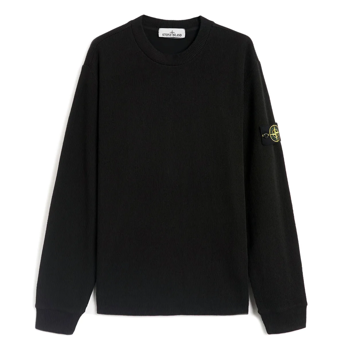 STONE ISLAND  |Crew Neck Long Sleeves Plain Cotton Logo Sweaters