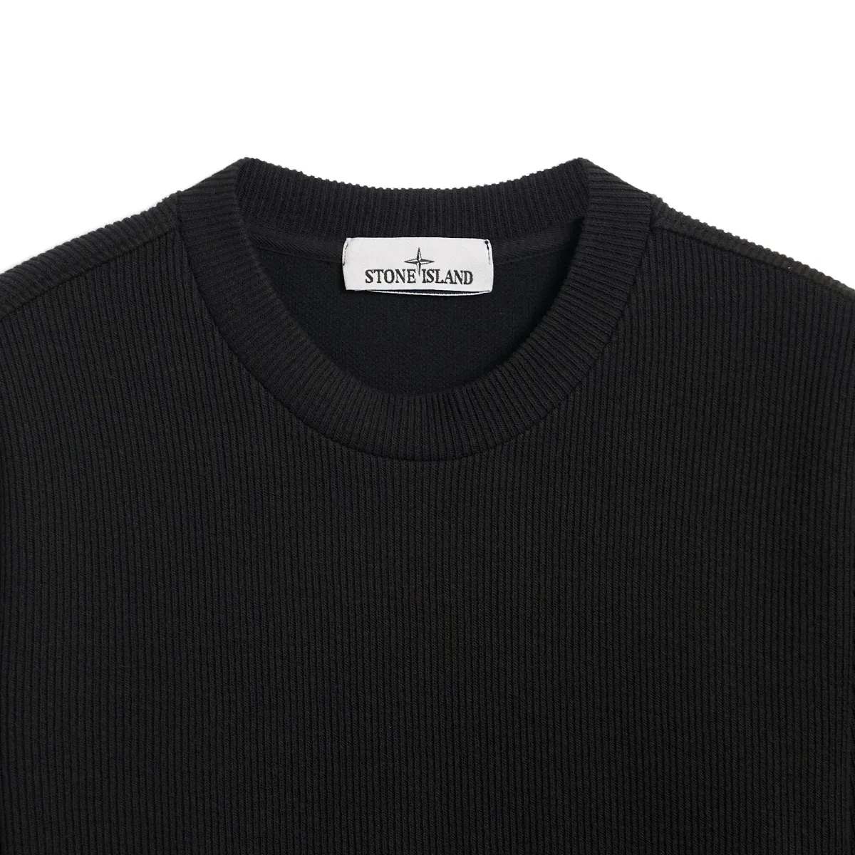 STONE ISLAND  |Crew Neck Long Sleeves Plain Cotton Logo Sweaters