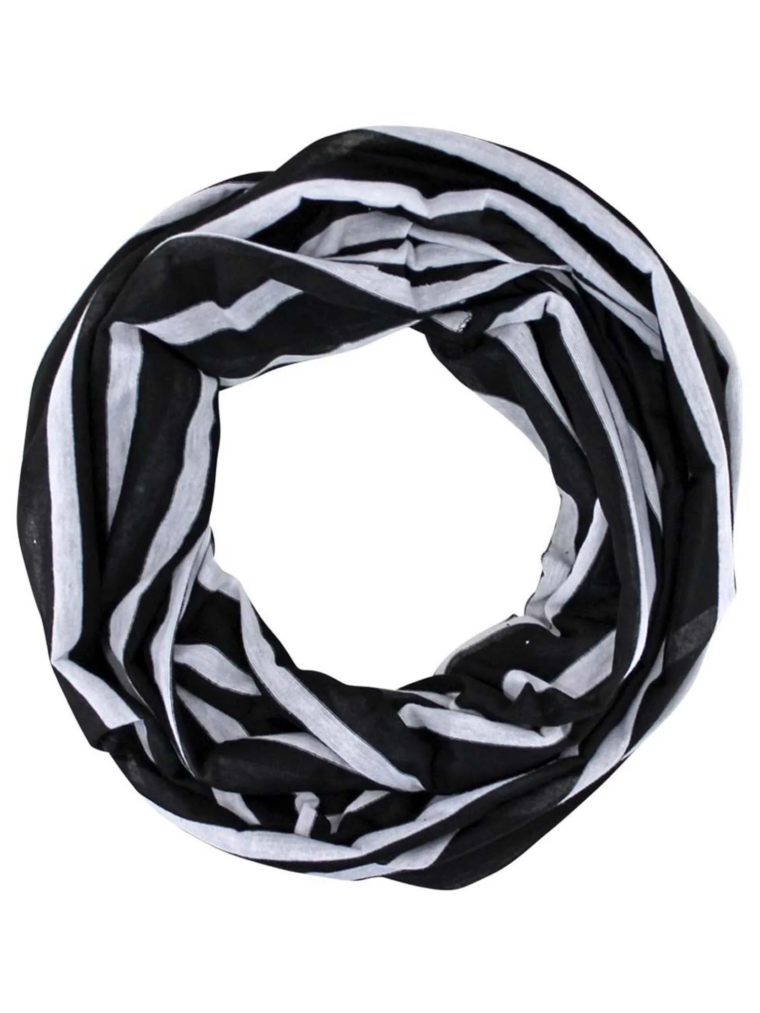 Striped Circle Infinity Lightweight Scarf